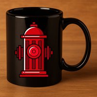 Halloween Costume Fire Hydrant funny simple safety 11oz C Handle Ceramic Mug
