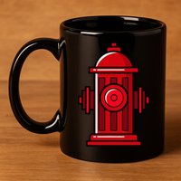 Halloween Costume Fire Hydrant funny simple safety 11oz C Handle Ceramic Mug
