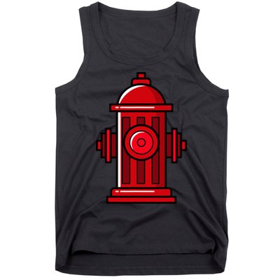Halloween Costume Fire Hydrant funny simple safety Tank Top
