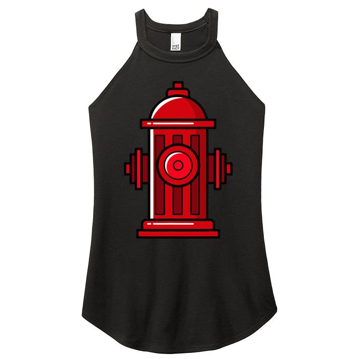 Halloween Costume Fire Hydrant funny simple safety Women's Perfect Tri Rocker Tank