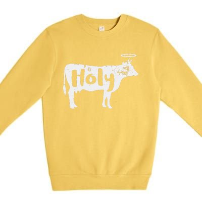 Holy Cow Funny Dairy Farmer Midwest Pride Premium Crewneck Sweatshirt