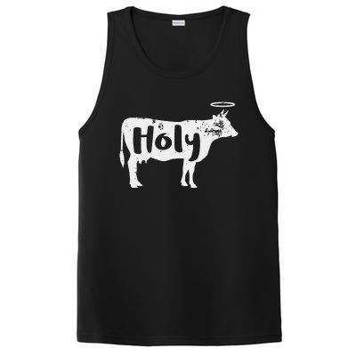 Holy Cow Funny Dairy Farmer Midwest Pride PosiCharge Competitor Tank