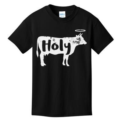 Holy Cow Funny Dairy Farmer Midwest Pride Kids T-Shirt