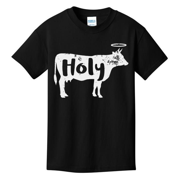 Holy Cow Funny Dairy Farmer Midwest Pride Kids T-Shirt