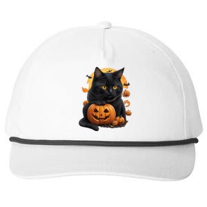 Halloween Cats Funny Cat Halloween Snapback Five-Panel Rope Hat