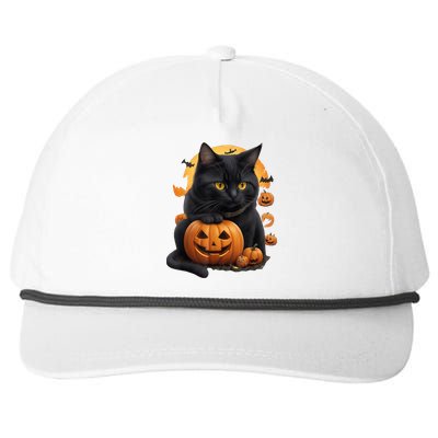 Halloween Cats Funny Cat Halloween Snapback Five-Panel Rope Hat