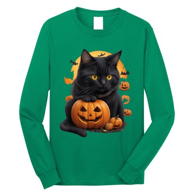 Halloween Cats Funny Cat Halloween Long Sleeve Shirt