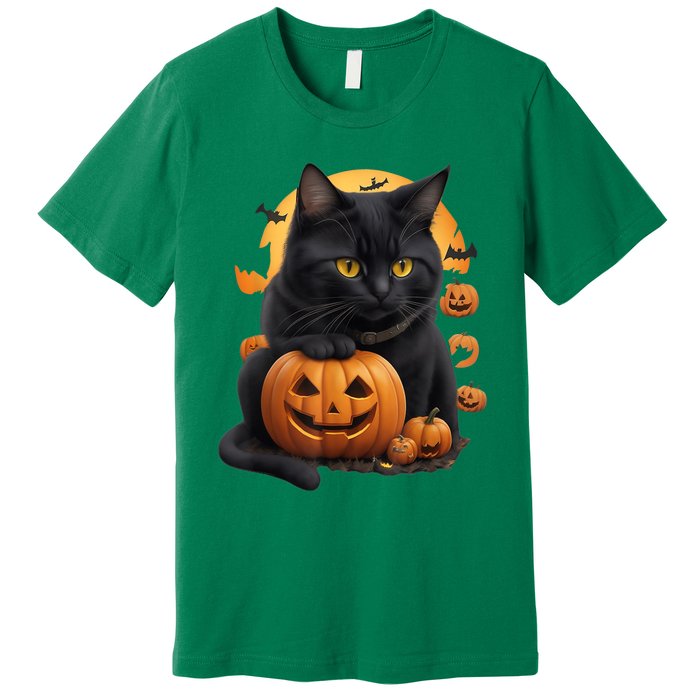 Halloween Cats Funny Cat Halloween Premium T-Shirt