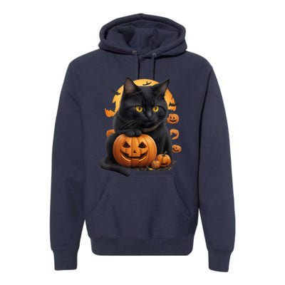 Halloween Cats Funny Cat Halloween Premium Hoodie