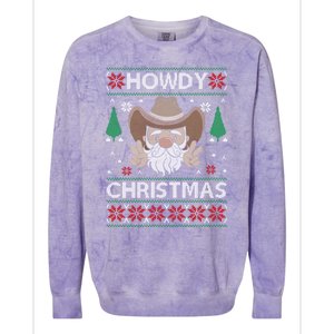 Howdy Christmas Funny Christmas Costume Christmas Gift Colorblast Crewneck Sweatshirt