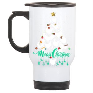 Hen Chick Farmer Merry Chickmas Christmas Chicken Tree Cool Gift Stainless Steel Travel Mug