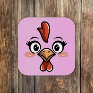 Halloween Chicken Face Costume Coaster