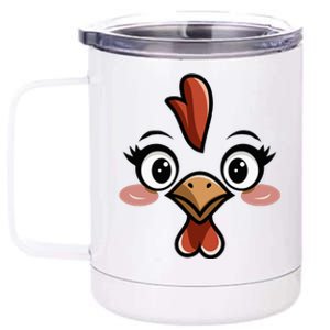 Halloween Chicken Face Costume 12 oz Stainless Steel Tumbler Cup