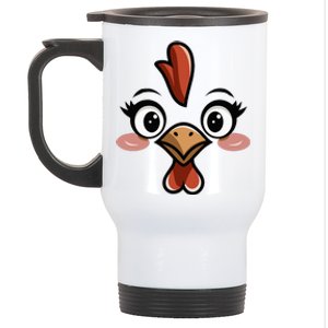 Halloween Chicken Face Costume Stainless Steel Travel Mug