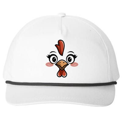 Halloween Chicken Face Costume Snapback Five-Panel Rope Hat