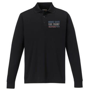 House Cats For Trump Performance Long Sleeve Polo