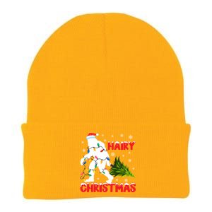 Hairy Christmas Funny Bigfoot Xmas Santa Hat Family Matching Gift Knit Cap Winter Beanie