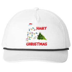 Hairy Christmas Funny Bigfoot Xmas Santa Hat Family Matching Gift Snapback Five-Panel Rope Hat