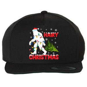 Hairy Christmas Funny Bigfoot Xmas Santa Hat Family Matching Gift Wool Snapback Cap