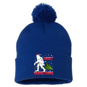 Hairy Christmas Funny Bigfoot Xmas Santa Hat Family Matching Gift Pom Pom 12in Knit Beanie