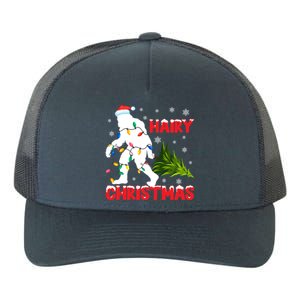 Hairy Christmas Funny Bigfoot Xmas Santa Hat Family Matching Gift Yupoong Adult 5-Panel Trucker Hat