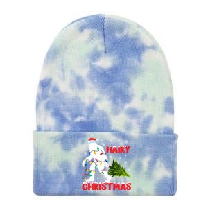 Hairy Christmas Funny Bigfoot Xmas Santa Hat Family Matching Gift Tie Dye 12in Knit Beanie