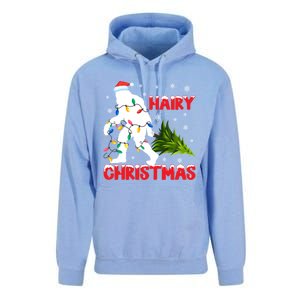 Hairy Christmas Funny Bigfoot Xmas Santa Hat Family Matching Gift Unisex Surf Hoodie