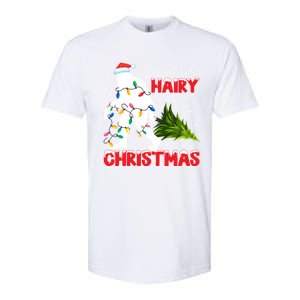 Hairy Christmas Funny Bigfoot Xmas Santa Hat Family Matching Gift Softstyle CVC T-Shirt