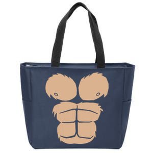 Halloween Costume Funny Monkey Gorilla Chest Suit Halloween Zip Tote Bag