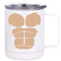 Halloween Costume Funny Monkey Gorilla Chest Suit Halloween 12 oz Stainless Steel Tumbler Cup