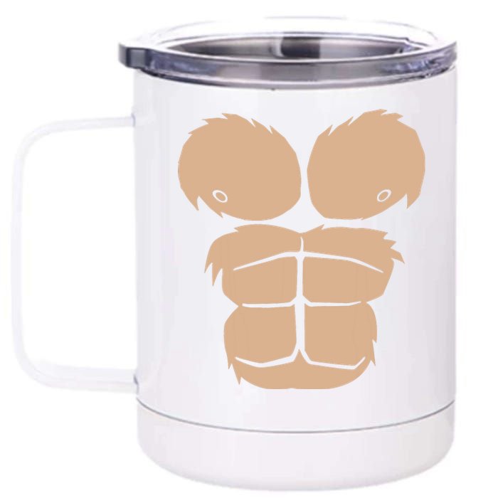 Halloween Costume Funny Monkey Gorilla Chest Suit Halloween 12 oz Stainless Steel Tumbler Cup