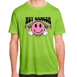 Hey Cancer Funny Breast Cancer Awareness Happy Face Cute Gift Adult ChromaSoft Performance T-Shirt