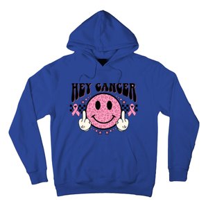 Hey Cancer Funny Breast Cancer Awareness Happy Face Cute Gift Hoodie