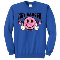 Hey Cancer Funny Breast Cancer Awareness Happy Face Cute Gift Sweatshirt