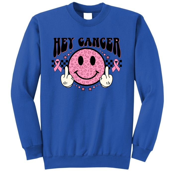 Hey Cancer Funny Breast Cancer Awareness Happy Face Cute Gift Sweatshirt