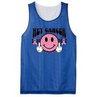 Hey Cancer Funny Breast Cancer Awareness Happy Face Cute Gift Mesh Reversible Basketball Jersey Tank