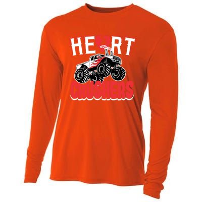 Heart Crushers Funny Gift Valentines Day Gift Cooling Performance Long Sleeve Crew