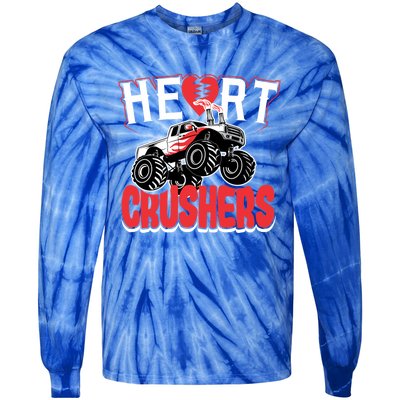 Heart Crushers Funny Gift Valentines Day Gift Tie-Dye Long Sleeve Shirt