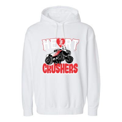 Heart Crushers Funny Gift Valentines Day Gift Garment-Dyed Fleece Hoodie