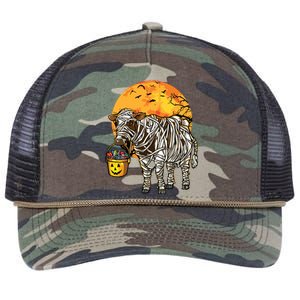 Halloween Cow Farmer Retro Rope Trucker Hat Cap