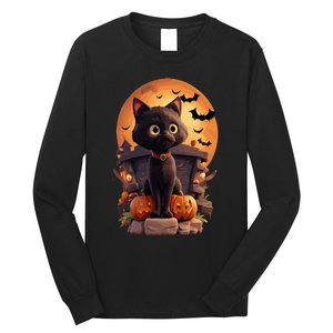 Halloween Cats Funny Cat Halloween Long Sleeve Shirt