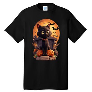 Halloween Cats Funny Cat Halloween Tall T-Shirt