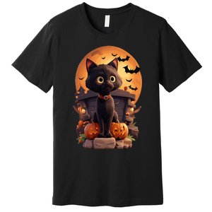 Halloween Cats Funny Cat Halloween Premium T-Shirt