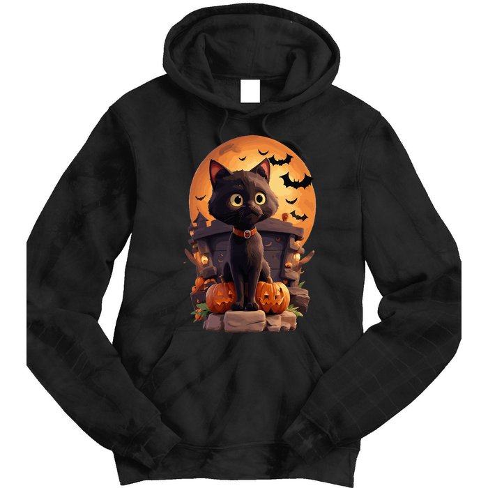 Halloween Cats Funny Cat Halloween Tie Dye Hoodie