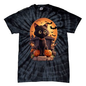 Halloween Cats Funny Cat Halloween Tie-Dye T-Shirt