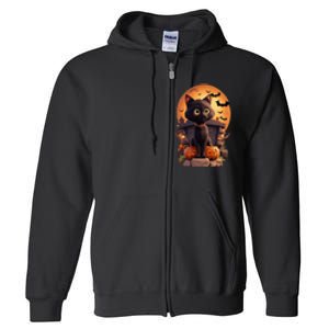 Halloween Cats Funny Cat Halloween Full Zip Hoodie