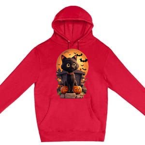 Halloween Cats Funny Cat Halloween Premium Pullover Hoodie