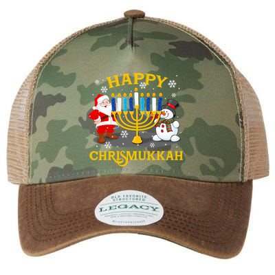 Happy Chrismukkah Funny Hanukkah Christmas Jewish Gifts Xmas Legacy Tie Dye Trucker Hat