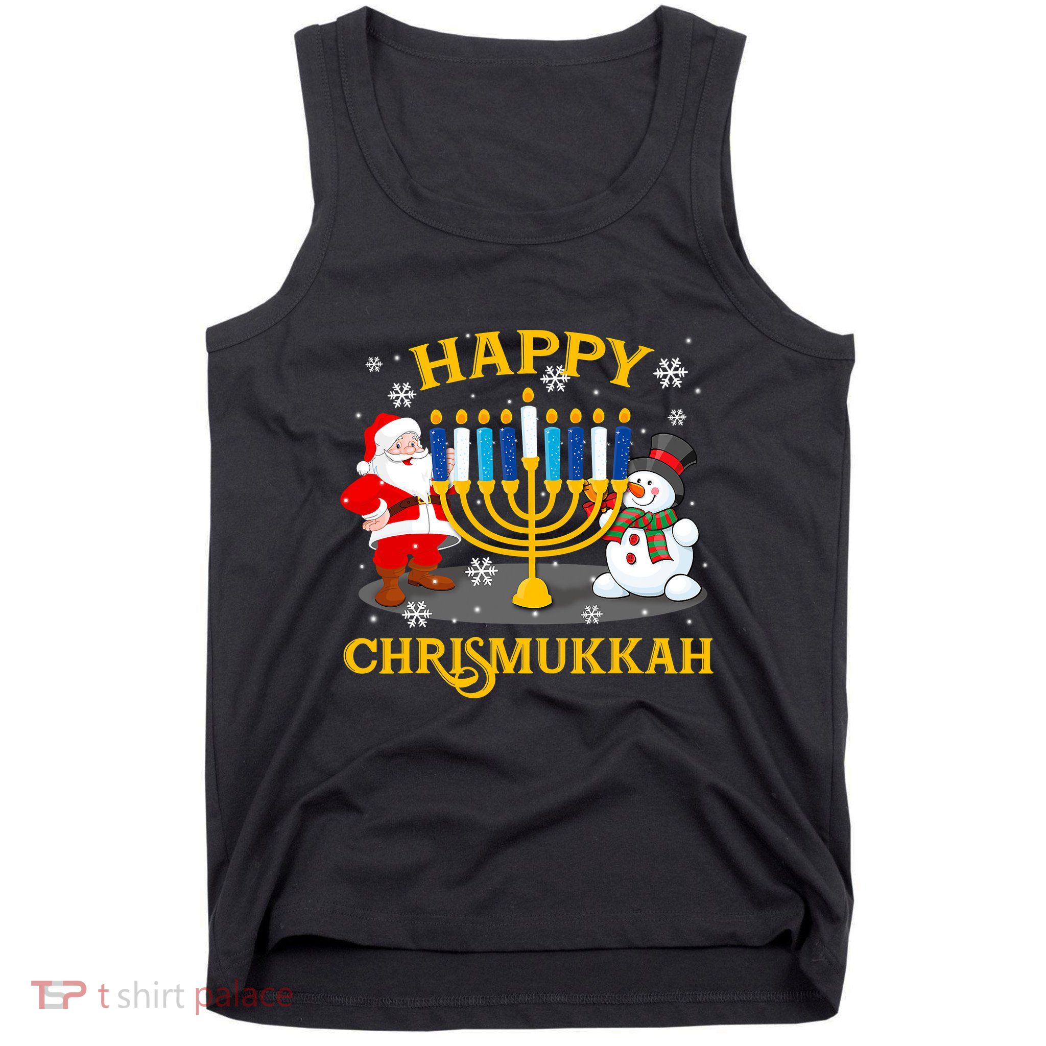 Happy Chrismukkah Funny Hanukkah Christmas Jewish Gifts Xmas Tank Top
