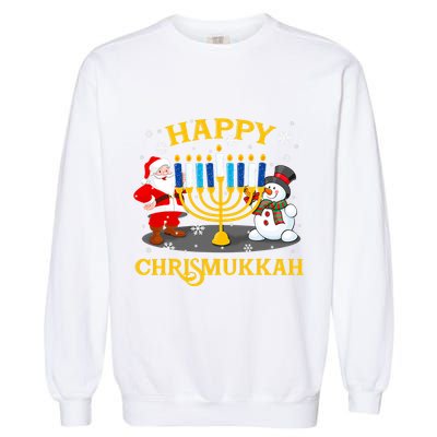 Happy Chrismukkah Funny Hanukkah Christmas Jewish Gifts Xmas Garment-Dyed Sweatshirt